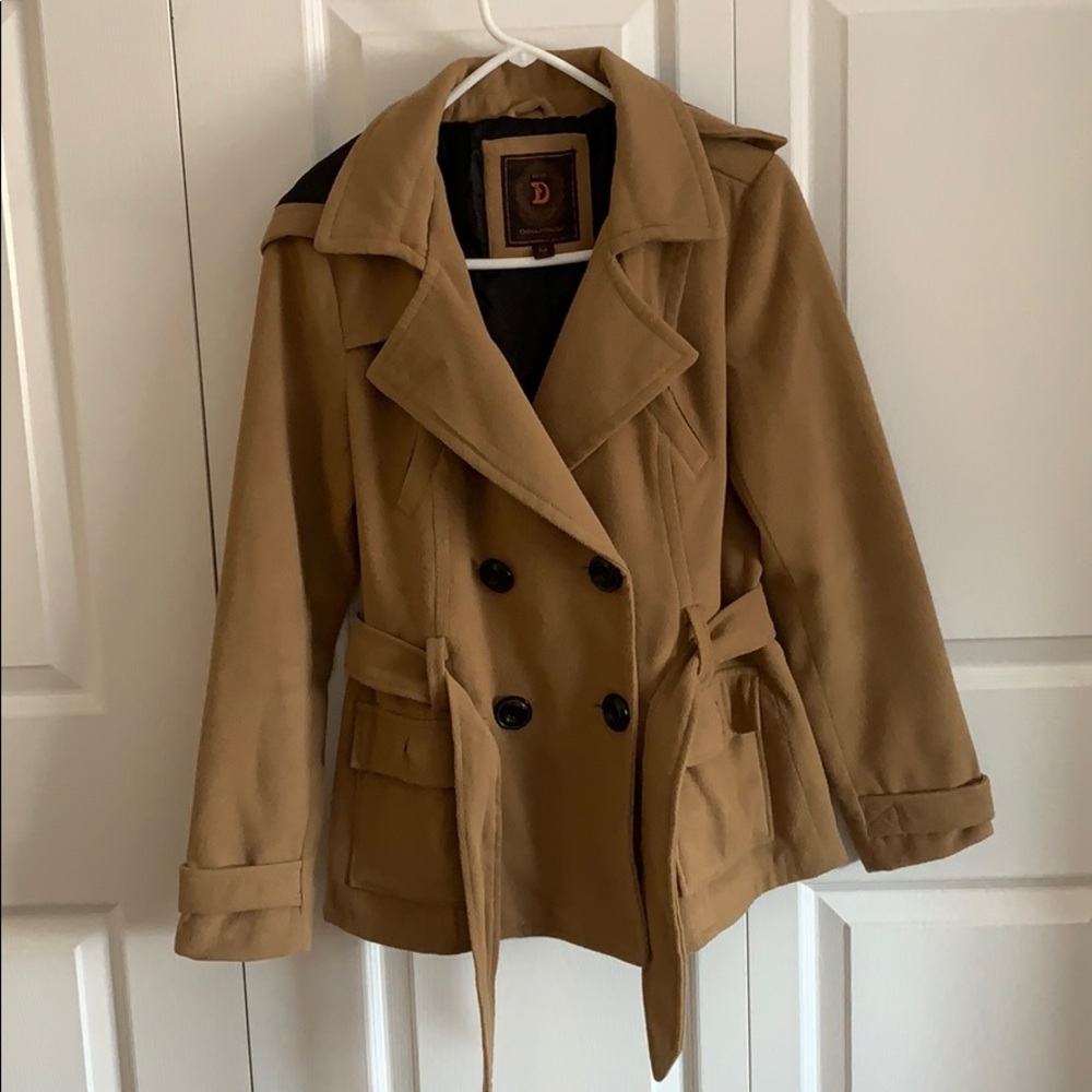 Dollhouse Women’s Belted Trench Coat Jacket